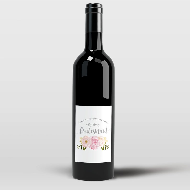 Printable Bridesmaid Proposal Wine Label Will you Be my | Etsy