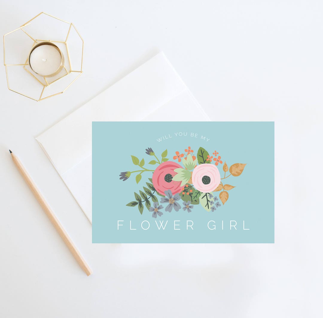 Printable Will You Be My Flower Girl Card, Printable Flower Girl ...