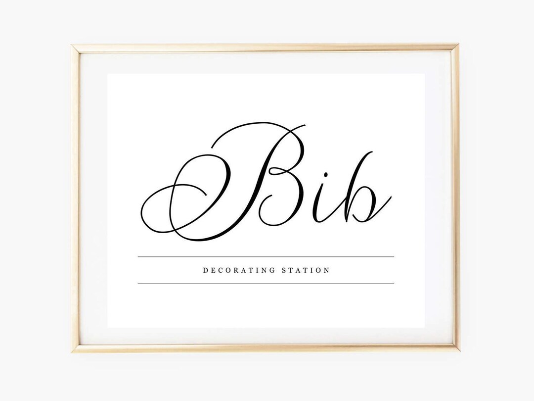 Printable Bib Decorating Station Sign Bib Decorating Sign - Etsy