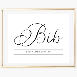 Printable Bib Decorating Station Sign Bib Decorating Sign - Etsy