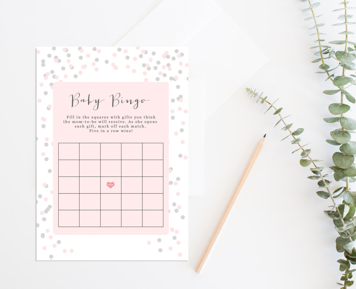 Printable Baby Shower Bingo Game Baby Bingo Baby Shower - Etsy