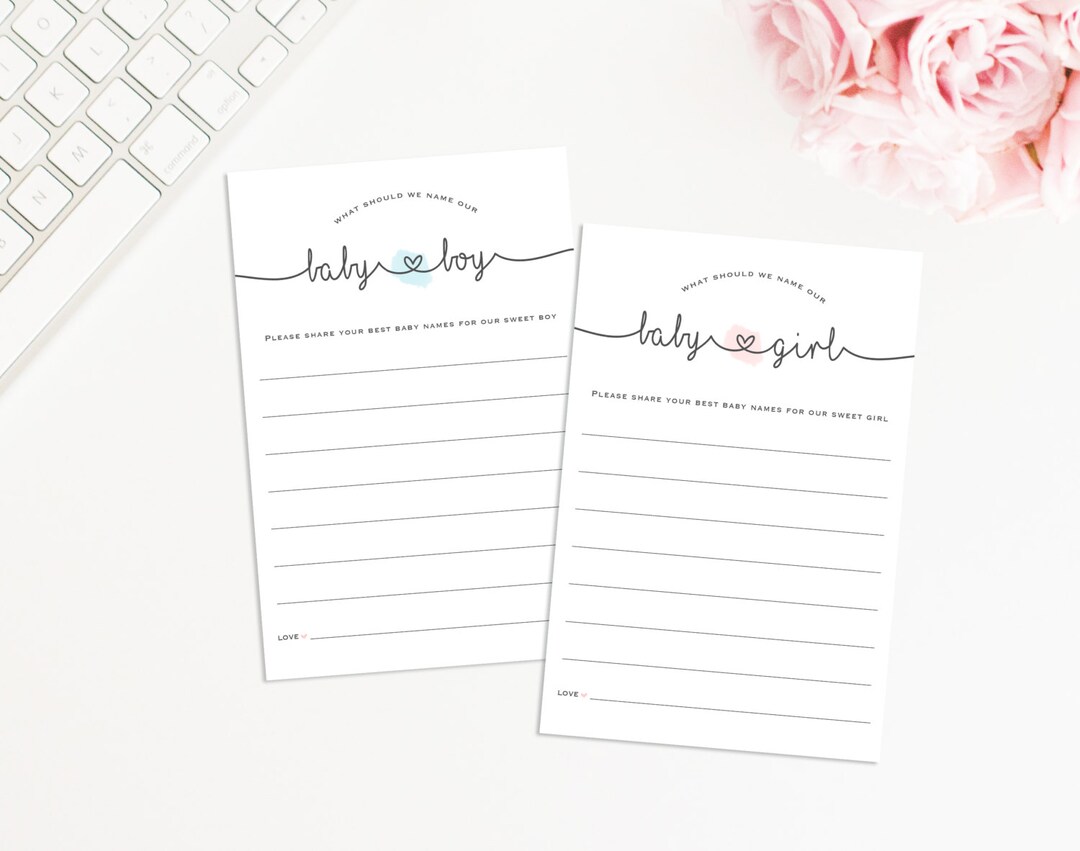 Printable Name the Baby Game, Printable Baby Shower Game, Name Our Baby ...