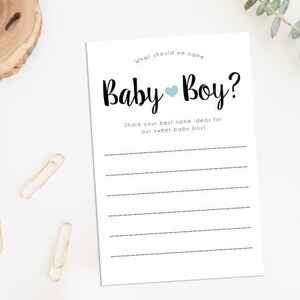 Printable Name the Baby Game, Printable Baby Shower Game, Name Our Baby ...