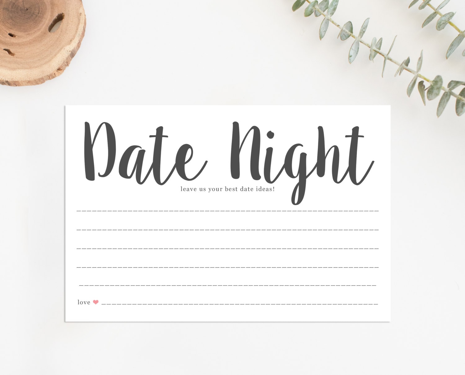 Printable Date Night Cards Printable Bridal Shower Game Date Etsy