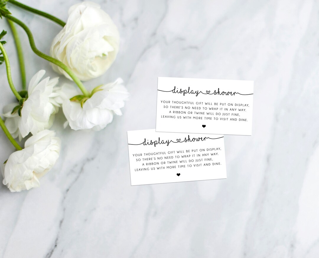 Baby Shower Printable, Display Shower Insert, Unwrapped Gift Request ...