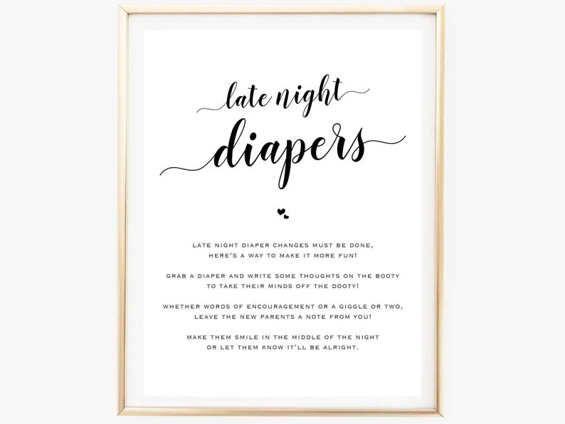 Late Night Diapers Baby Shower Game Baby Shower Game Etsy Late Night Diapers Baby Shower Game Baby Shower Game Etsy