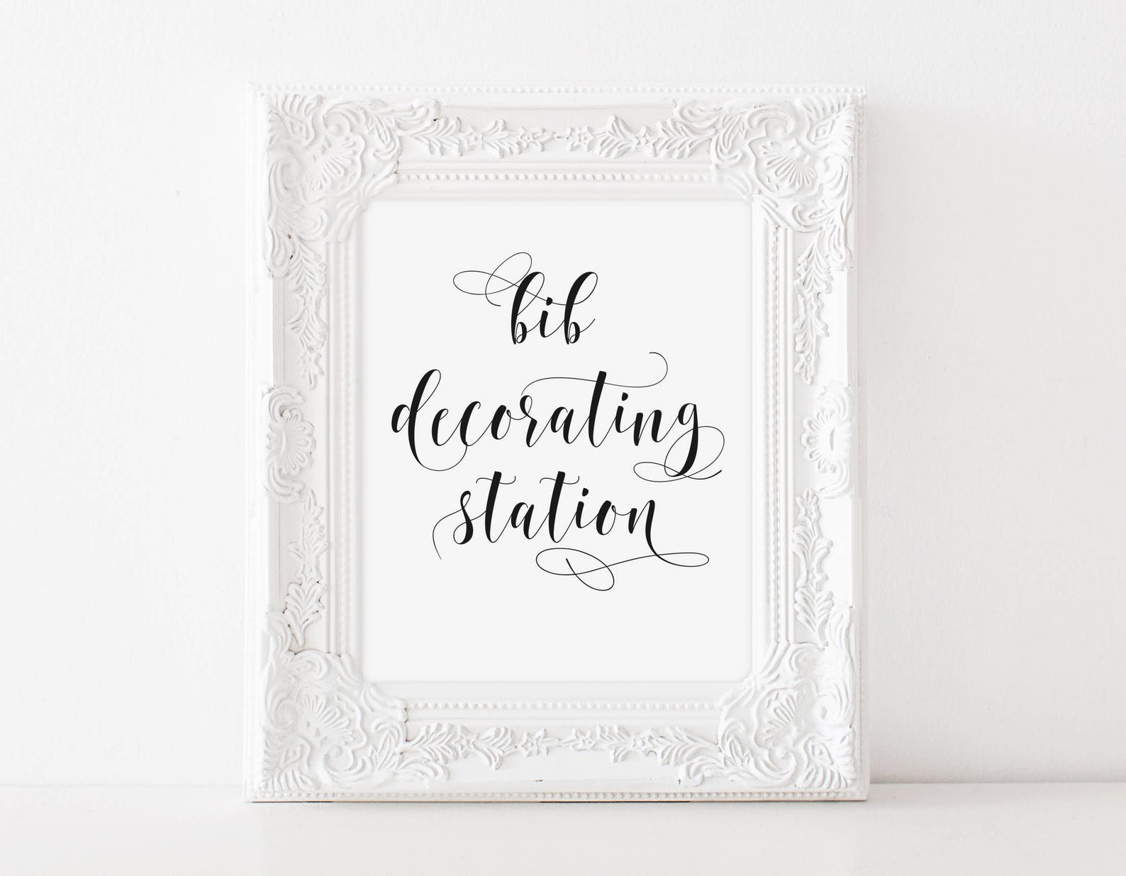 Printable Bib Decorating Station Sign Bib Decorating Sign | Etsy