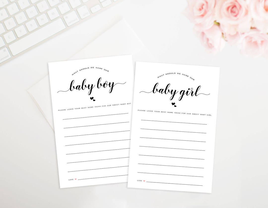 Printable Name the Baby Game, Printable Baby Shower Game, Name Our Baby ...