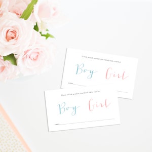 Printable Guess the Gender Game, Boy or Girl, Printable Baby Shower ...
