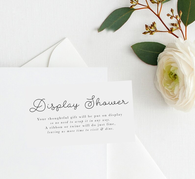 Baby Shower Printable Display Shower Insert Unwrapped Gift Etsy