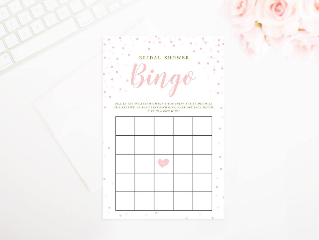 Printable Bridal Shower Bingo Cards, Bridal Shower Bingo, Bridal Shower Game, Bridal Bingo ...