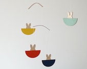 Baby mobile, nursery decor, rabbit mobile, bunny mobile, nursery mobile, hanging mobile, baby gift