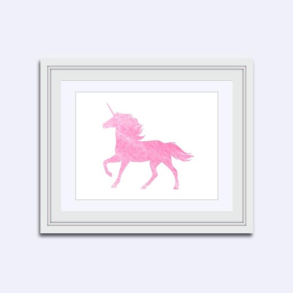 items similar to unicorn printable pink unicorn print