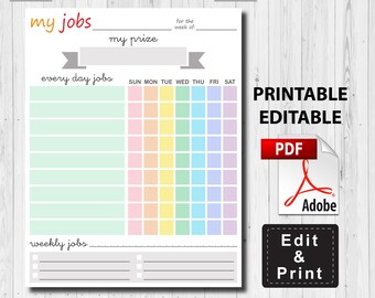 Hygiene chart | Etsy
