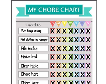 Kids Chore Chart Printable. Children Chore Chart Printable. Kids Task Chart. Children Task Chart. PDF Chore Chart. Responsibility Chart.