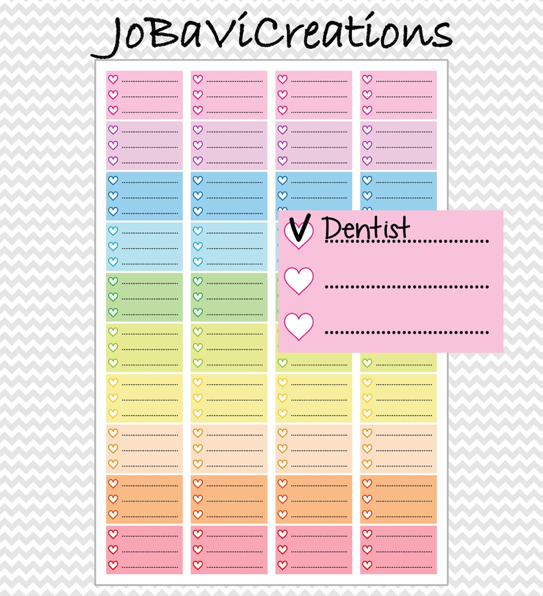 Checklist Stickers Planner Printable to Do List. to Do Half Boxes ...