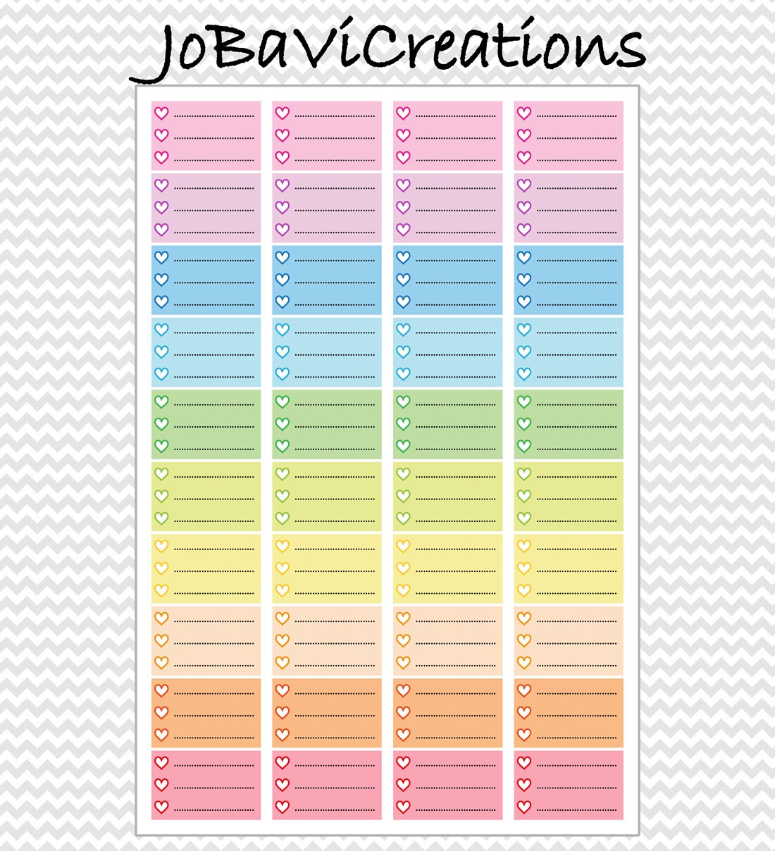 Checklist Stickers Planner Printable to Do List. to Do Half Boxes ...