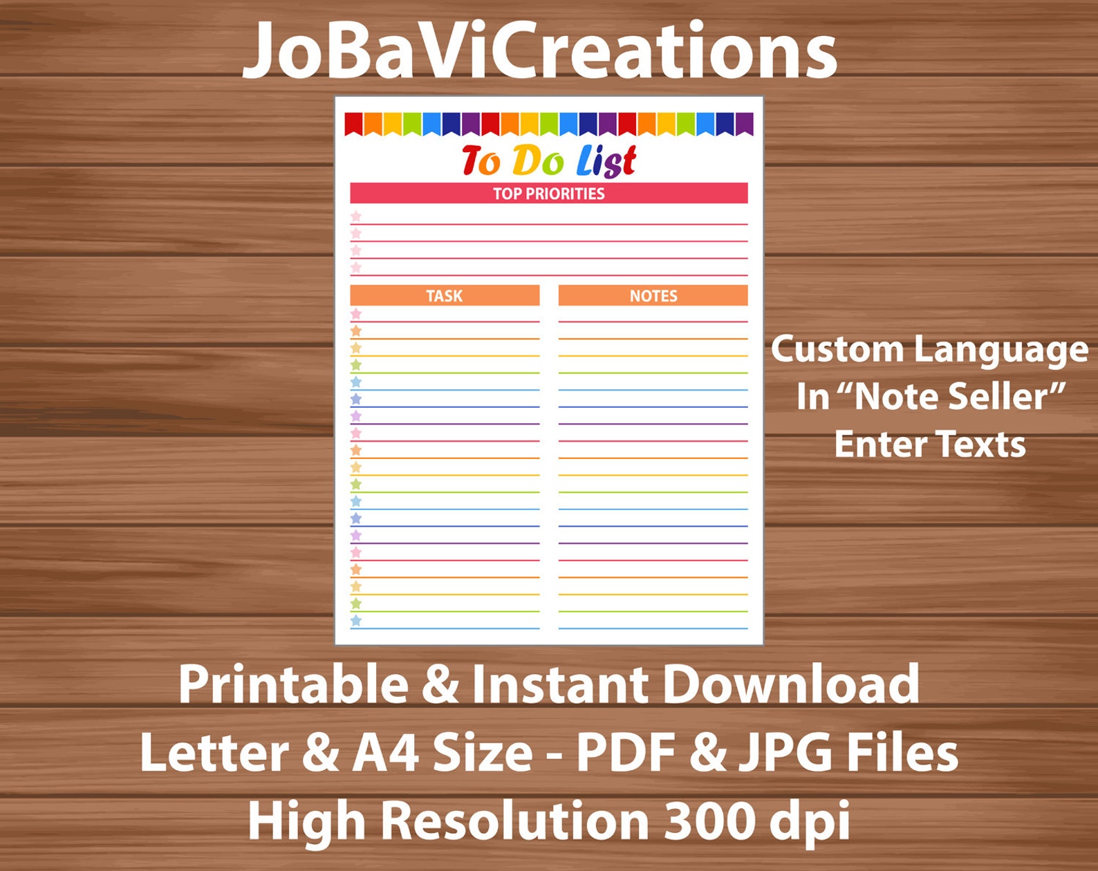 To Do List Printable Rainbow Colors. to Do List Planner - Etsy Hong Kong