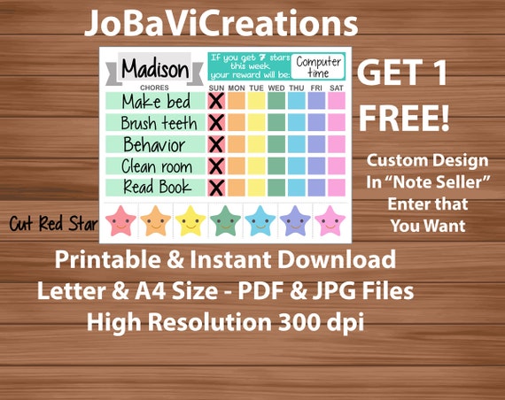 Free Printable Chore And Behavior Charts
