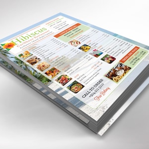 Caribbean Restaurant Menu Template for Canva - Green and Orange ...