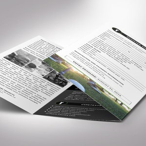 Charity Golf Tournament Brochure Word Template is designed with a classic golf theme of Green, black and white colors. Print Size: 11x8.5 inches, Tri-fold Size: 3.65x8.5 inches is for charity golf tournaments and tee-off games.