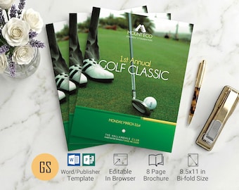 Charity Golf Tournament Brochure Template | Word & Publisher