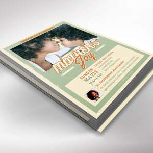 Mothers Joy Flyer Template for Canva Retro Church Invitation, Women's Day Brunch, Womens Fellowship 4 Sizes zdjęcie 6