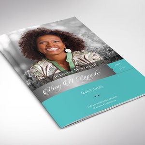 May include: A funeral program with a photo of a woman with curly hair smiling. The program is titled "In Loving Memory of Mary A Laperle" and includes the date "April 5, 2025" and the location "Calvary Methodist Church, Manson, California".