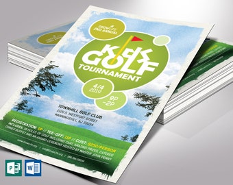 Kids Charity Golf Flyer Template for Word and Publisher | 5x8 inches and 8.5x11 inches