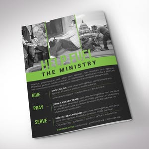 Youth Conference Program Template: Green & Black 8-Page Church Brochure (Canva, 5.5x8.5 in, Digital Download) image 9