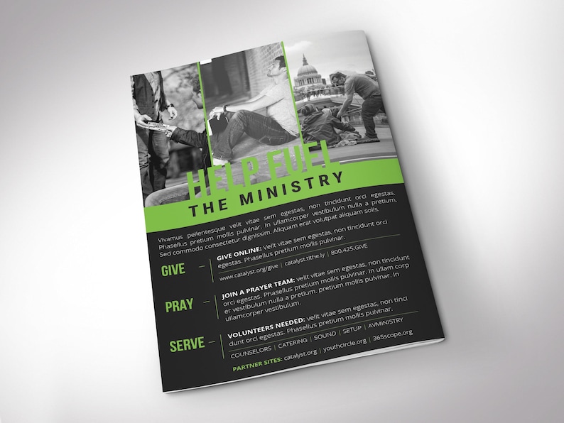 Youth Conference Program Template: Green & Black 8-Page Church Brochure (Canva, 5.5x8.5 in, Digital Download) image 9