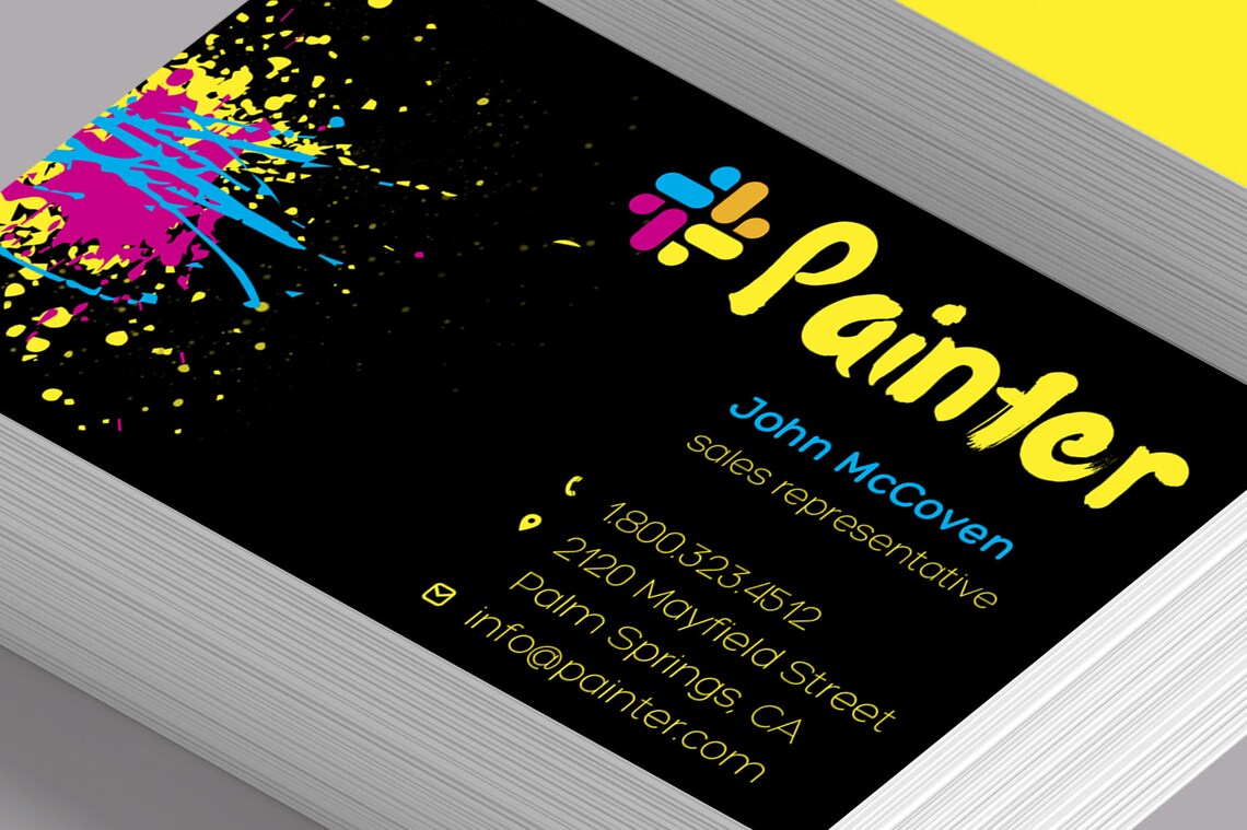 Printer Business Card Template for Canva Print Shops Etsy