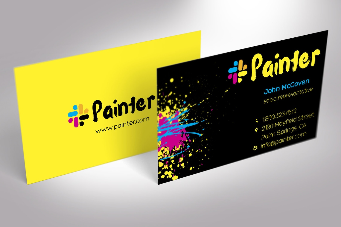 Printer Business Card Template for Canva Print Shops Etsy