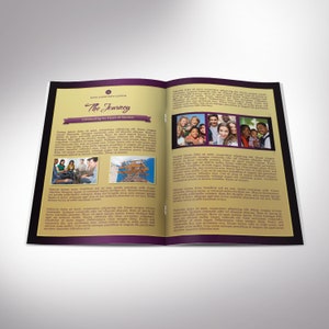 Church Anniversary Program Template Word Template, Publisher, Gold Purple Pastor Appreciation 8 Pages 5.5x8.5 in image 4