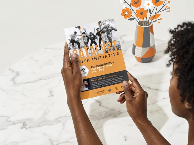 Youth Conference Program Template: 8-Page Bifold Church Event Brochure for Canva (5.5x8.5) Digital Download image 2