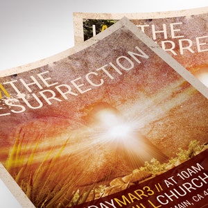 Resurrection Church Flyer Template, Canva Template, Easter Sunday, Church Invitation, Worship Service 2 Sizes image 8