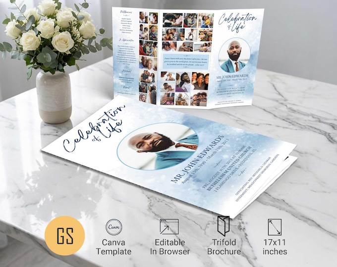 Trifold Funeral Programs