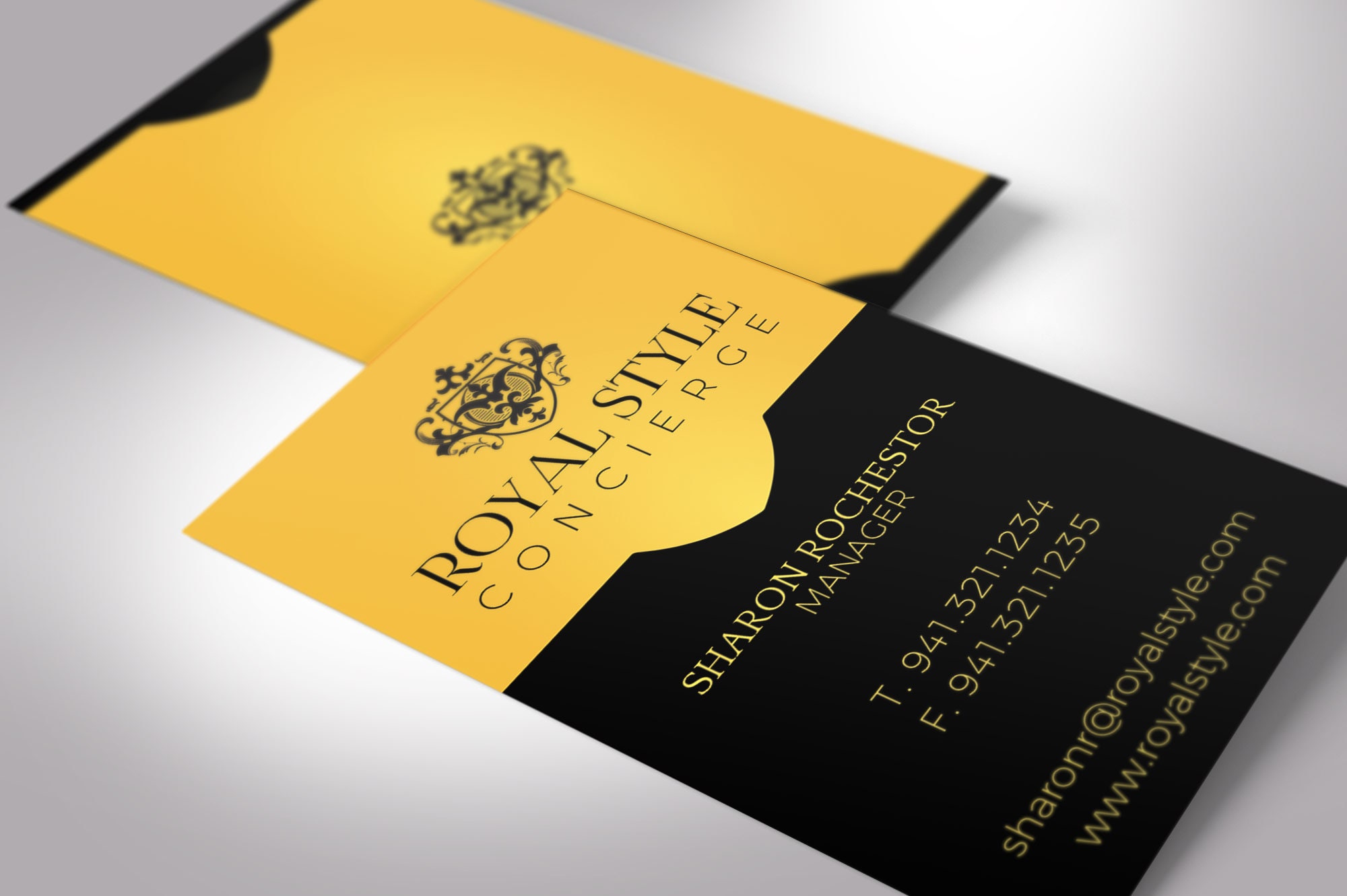 Concierge Business Card Canva Template Editable Colors 2 Etsy