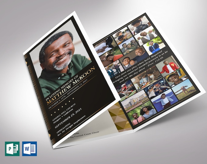 Trifold Funeral Programs