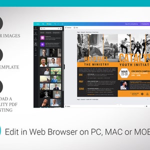Catalyst Youth Conference Program Template for Canva – perfect for any youth gathering! Make a big impression with your youth conference program. This Canva template will create a stylish and modern personal look for your program. With 8 pages