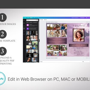 Purple Forever Programme de funérailles, modèle 2, modèle sur toile, célébration d'une vie, programme de nécrologie 8 pages 5,5 x 8,5 pouces image 6