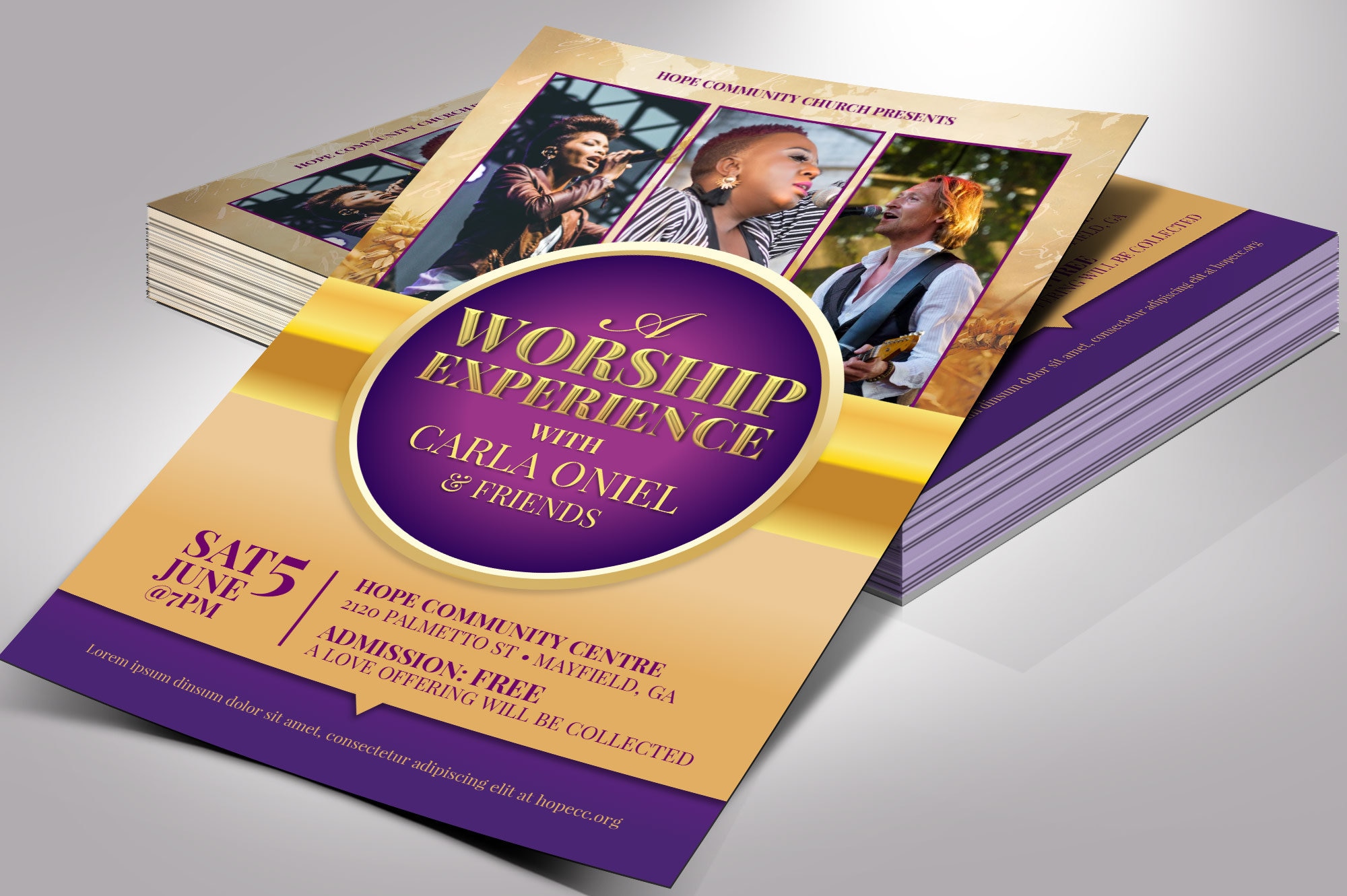 Mass Choir Concert Flyer Word Publisher Template Editable Etsy.de