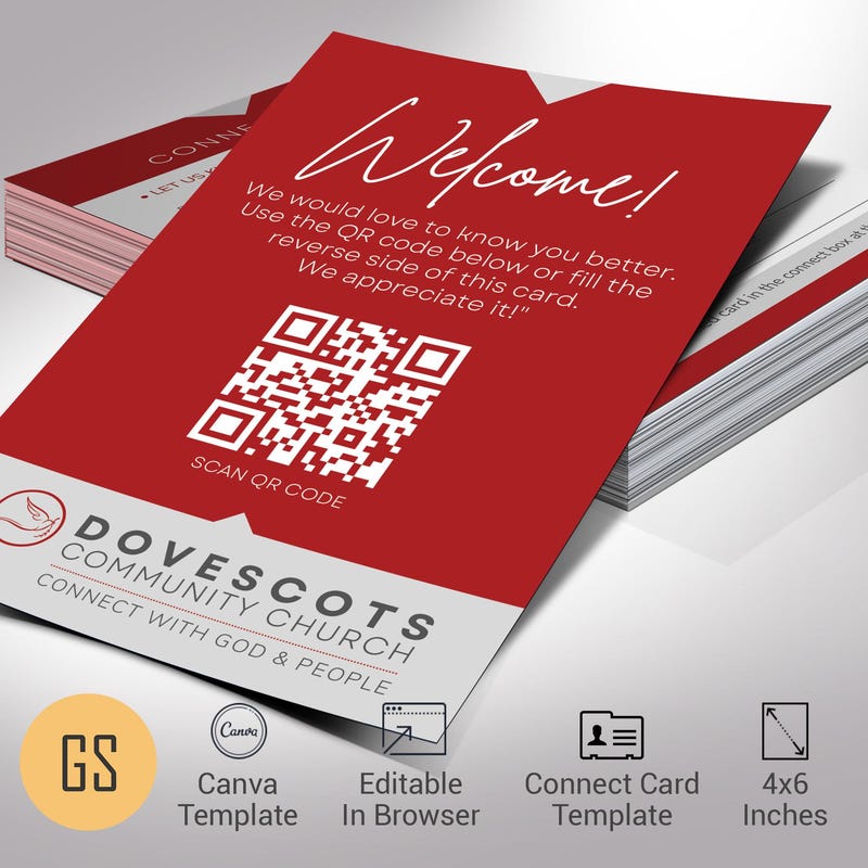 Church Qr Code Flyer - Etsy