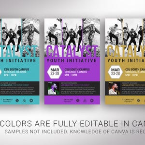 Youth Conference Program Template: Green & Black 8-Page Church Brochure (Canva, 5.5x8.5 in, Digital Download) image 5