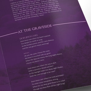 Violet Sky Tabloid Funeral Program Template Word Template, Publisher Celebration of Life 8 Pages 11x17 inches image 9