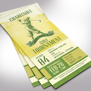 Charitable Golf Tournament Ticket Template Word Template, Publisher Sports Ticket, Golf Competition Size 26 画像 10