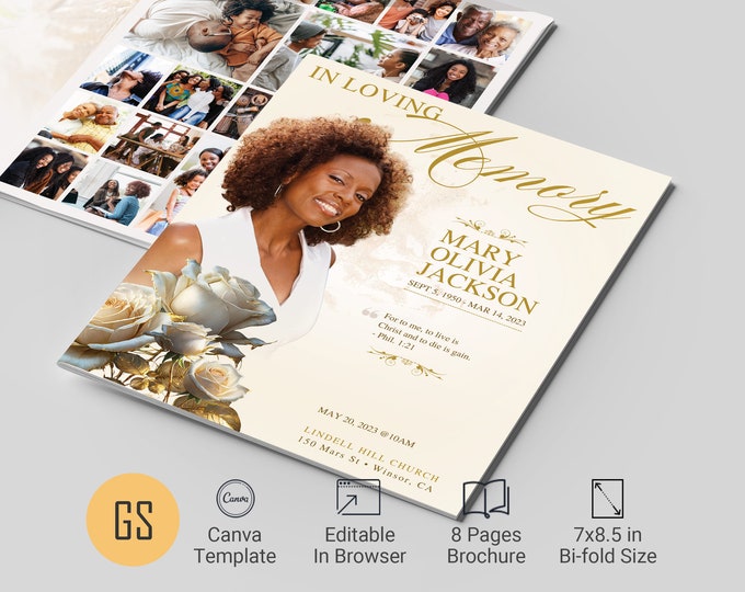 Bifold Funeral Programs