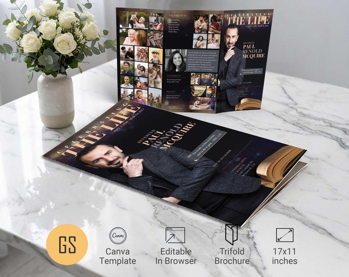 Trifold Funeral Programs