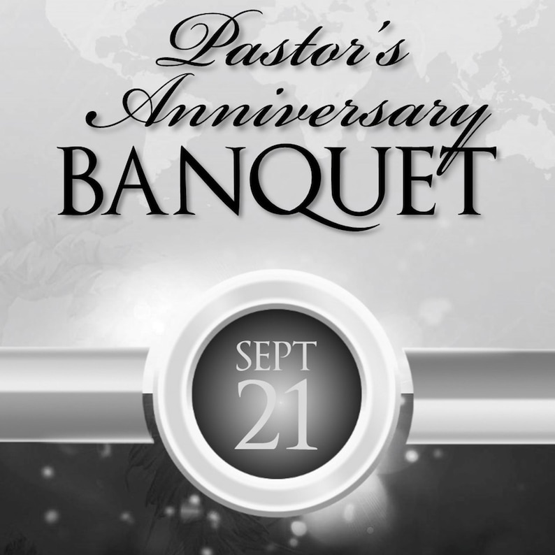 Black Silver Clergy Banquet Ticket Template Word Template, Publisher, Church Anniversary, Pastor Appreciation 3x7 in image 8