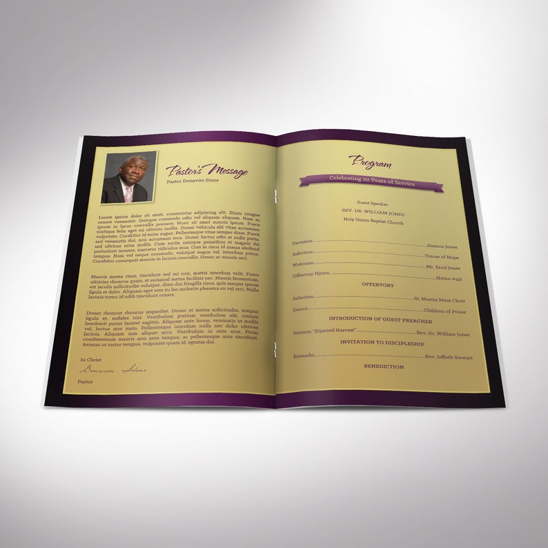 Church Program Templates Word